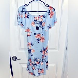 Maternity Dress, midi length, floral print, brand new!